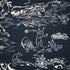 Hokkoh Cotton Shantung - ‘Woodland Follies' Navy *Last Piece 4.3m